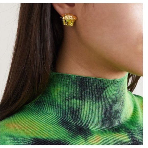 Versace Medusa Stud Medium Size Earrings - Picture 2 of 15
